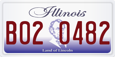 IL license plate B020482
