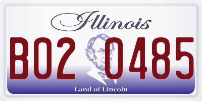 IL license plate B020485
