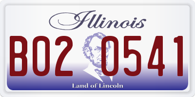 IL license plate B020541