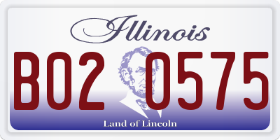 IL license plate B020575