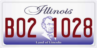 IL license plate B021028