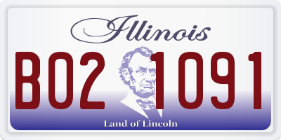 IL license plate B021091