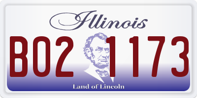IL license plate B021173