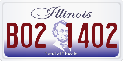 IL license plate B021402