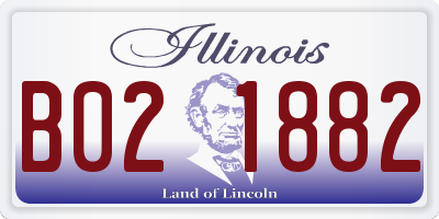 IL license plate B021882