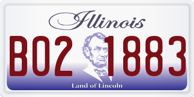 IL license plate B021883
