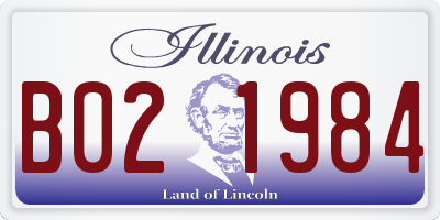 IL license plate B021984