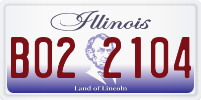 IL license plate B022104