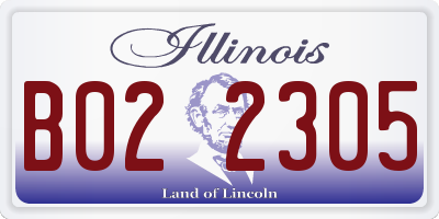 IL license plate B022305