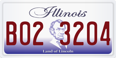 IL license plate B023204