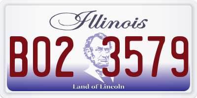 IL license plate B023579