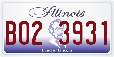 IL license plate B023931