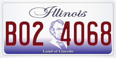 IL license plate B024068