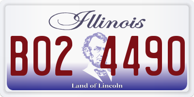 IL license plate B024490