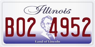 IL license plate B024952