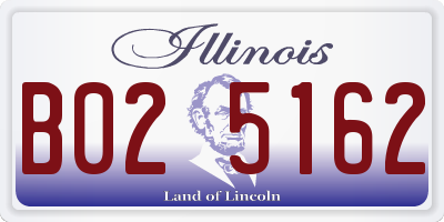 IL license plate B025162