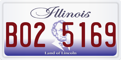 IL license plate B025169