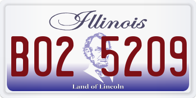 IL license plate B025209