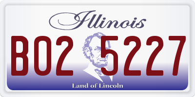 IL license plate B025227