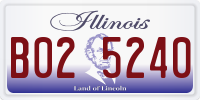 IL license plate B025240