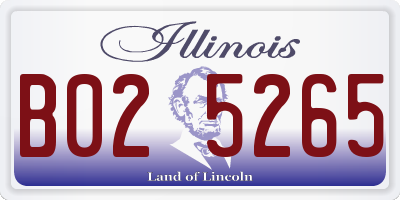 IL license plate B025265