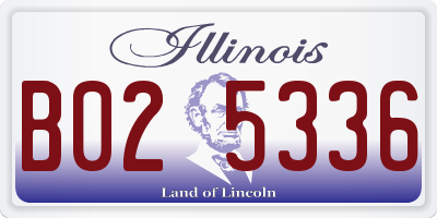 IL license plate B025336