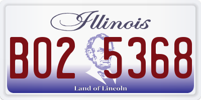 IL license plate B025368