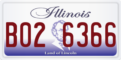IL license plate B026366