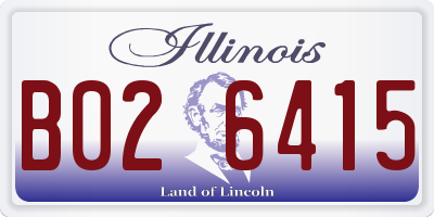 IL license plate B026415