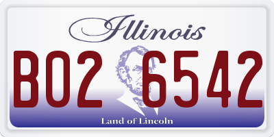 IL license plate B026542