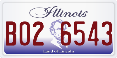 IL license plate B026543