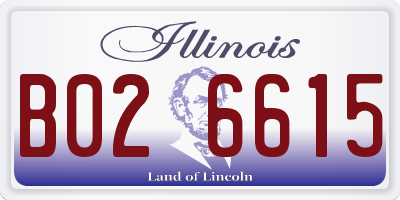 IL license plate B026615