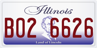 IL license plate B026626