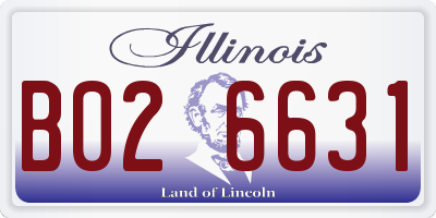IL license plate B026631