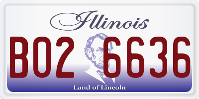 IL license plate B026636