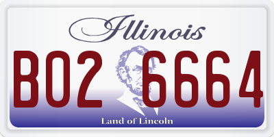 IL license plate B026664
