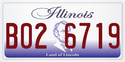 IL license plate B026719