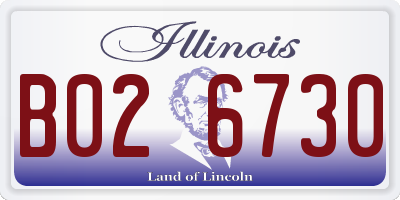 IL license plate B026730