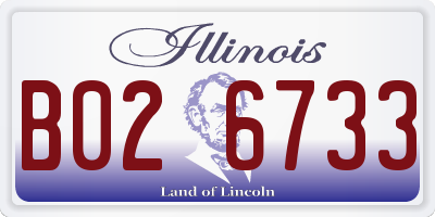 IL license plate B026733