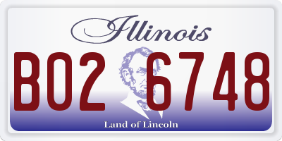 IL license plate B026748