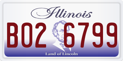 IL license plate B026799