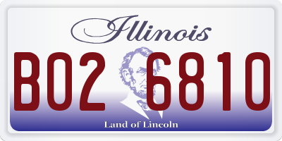 IL license plate B026810