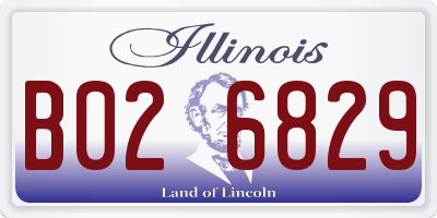 IL license plate B026829
