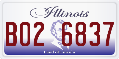 IL license plate B026837