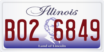 IL license plate B026849