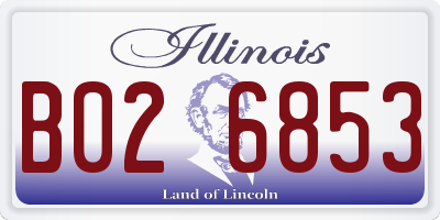 IL license plate B026853