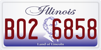 IL license plate B026858