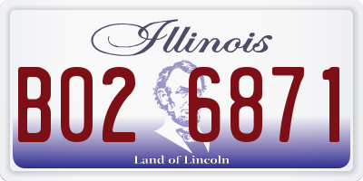 IL license plate B026871