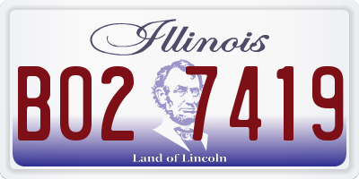 IL license plate B027419