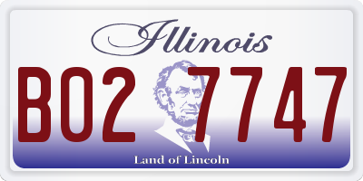IL license plate B027747